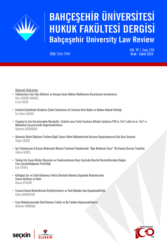 Bahçeşehir Üniversitesi Hukuk Fakültesi Dergisi