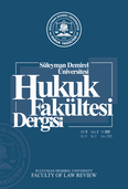 Süleyman Demirel Üniversitesi Hukuk Fakültesi Dergisi